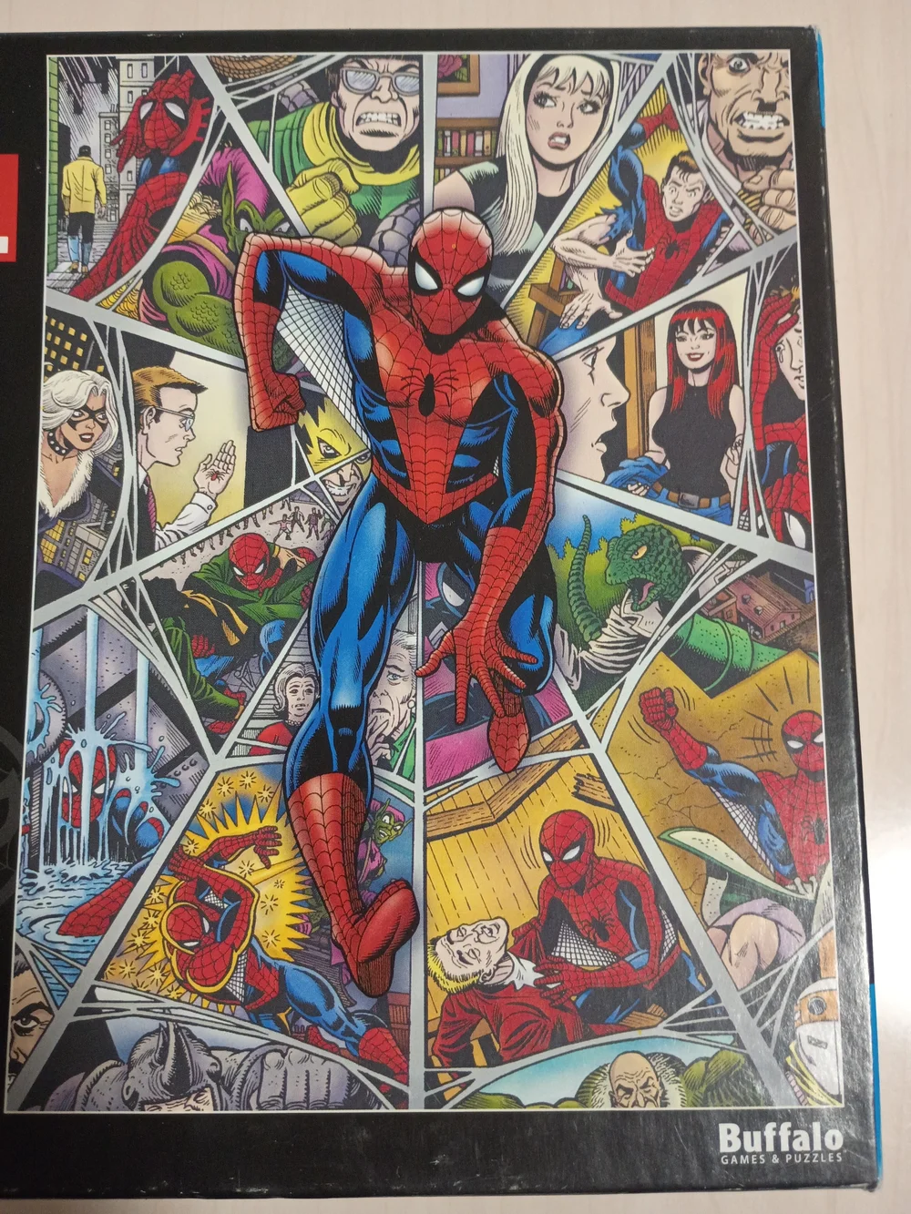 Marvel Spider-Man Comic Collage 1000-Piece Puzzle - Blue & Red